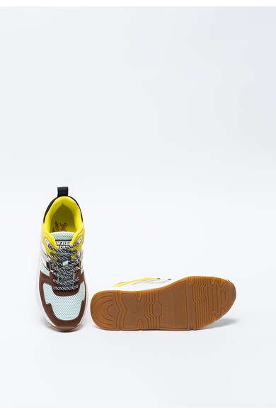 Scotch & Soda Pantofi sport de plasa cu talpa wedge si aspect colorblock Celest Femei