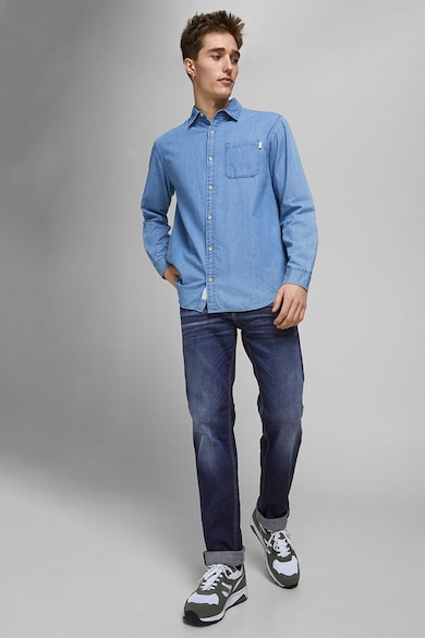 Jack & Jones Straight fit mosott hatású farmernadrág férfi