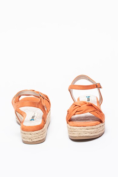 MTNG Sandale tip espadrile flatform de piele intoarsa ecologica Femei