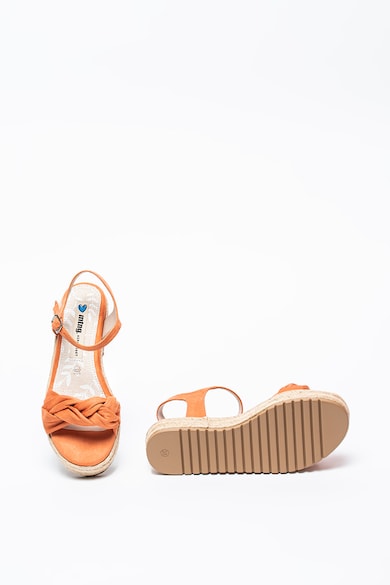 MTNG Sandale tip espadrile flatform de piele intoarsa ecologica Femei