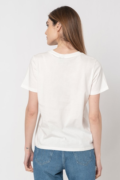 Vero Moda Tricou de bumbac organic cu strasuri Flansa Femei