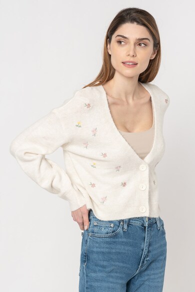 Only Cardigan crop cu broderii florale Lannie Femei