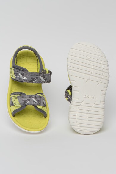 Clarks Sandale cu velcro si calapod lat Surfing Tide Fete