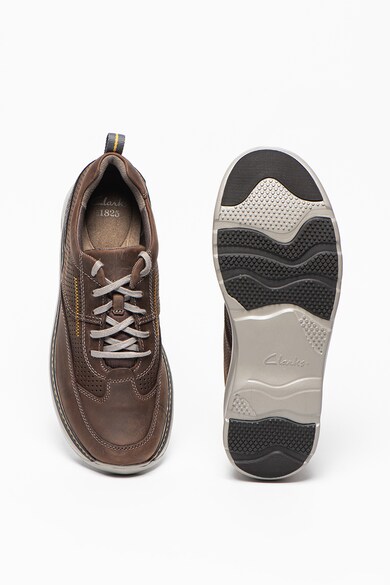 Clarks Pantofi sport de piele nabuc cu detalii perforate Charton-Mix Barbati