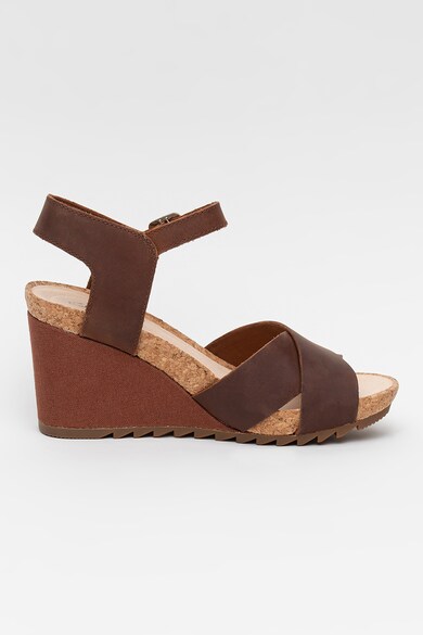 Clarks Sandale wedge de piele Flex Sun Femei