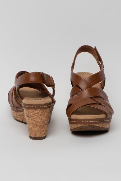 Clarks Sandale wedge de piele Annadel Reyna Femei