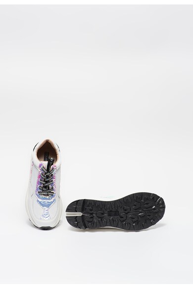 Ermanno Scervino Pantofi sport de piele si plasa cu garnituri cu model holografic Femei