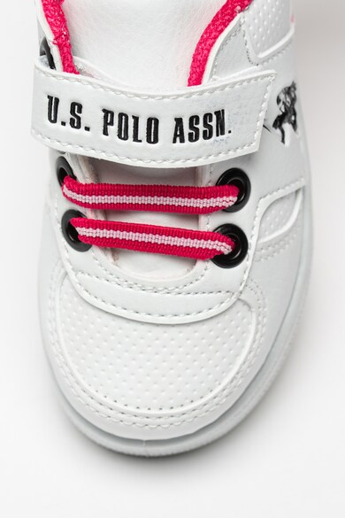 U.S. Polo Assn. Pantofi sport de piele ecologica cu banda velcro Cameron Fete