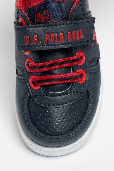 U.S. Polo Assn. Pantofi sport de piele ecologica cu velcro Cameron Baieti
