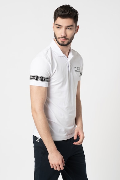 EA7 Tricou polo cu benzi logo Barbati