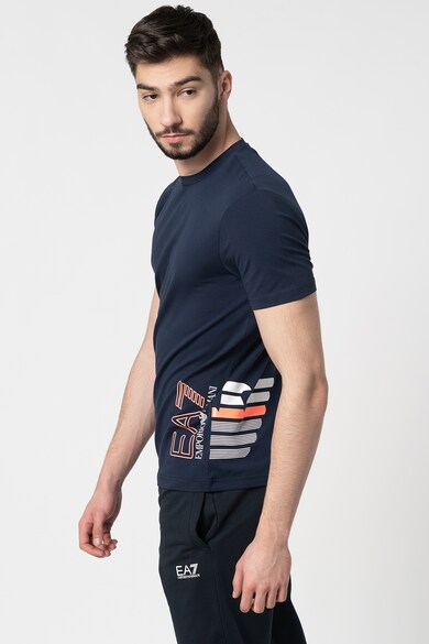 EA7 Tricou cu decolteu la baza gatului si imprimeu logo Barbati