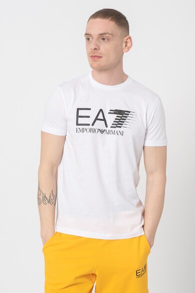 EA7 Tricou cu decolteu la baza gatului si imprimeu logo Barbati