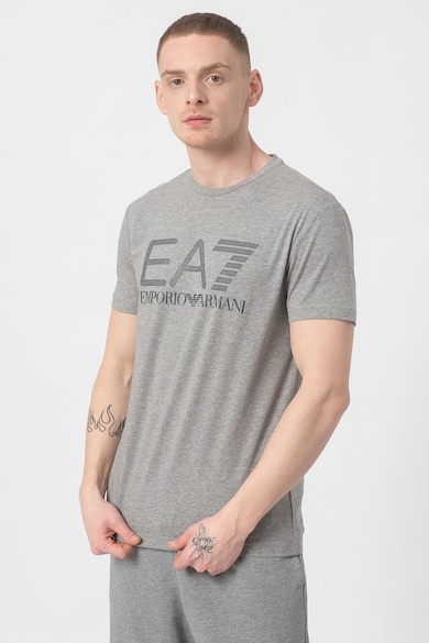 EA7 Tricou cu decolteu la baza gatului si imprimeu logo Barbati