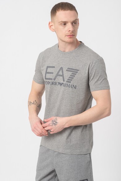 EA7 Tricou cu decolteu la baza gatului si imprimeu logo Barbati