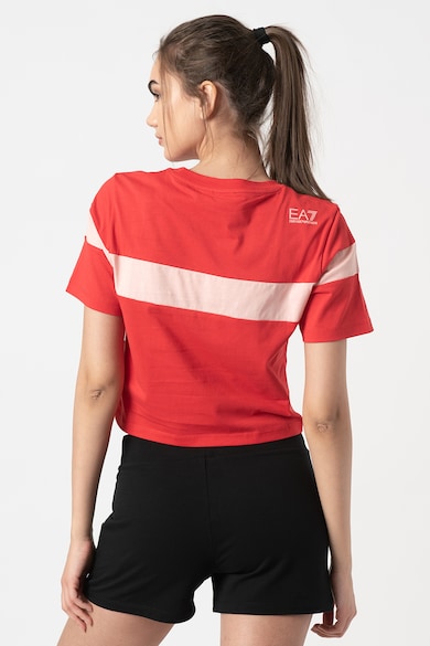 EA7 Tricou crop cu imprimeu logo Femei