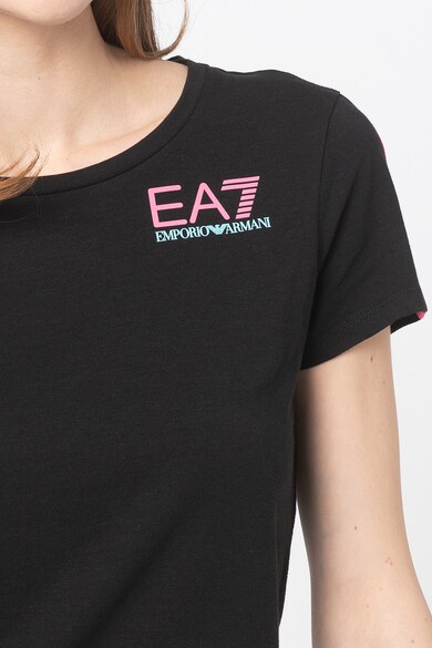 EA7 Tricou cu decolteu rotund si logo Femei