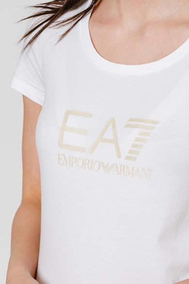 EA7 Тениска с овално деколте и лого Жени