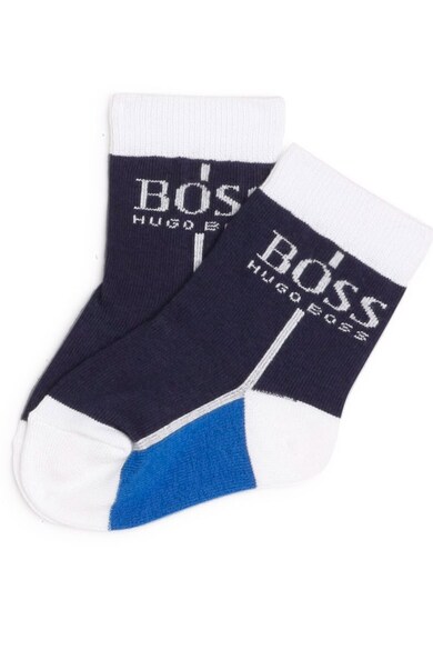 BOSS Hugo Boss, Set de sosete cu model colorblock -2 perechi Baieti