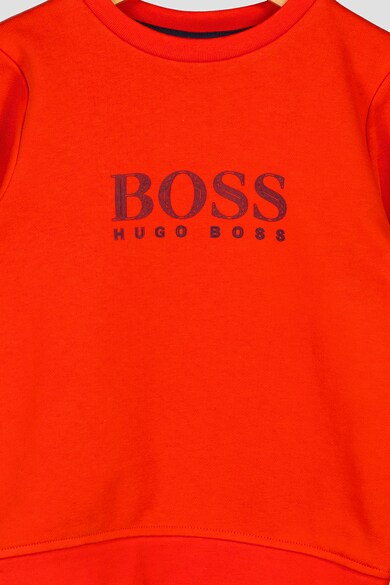 BOSS Bluza sport cu logo si decolteu la baza gatului Baieti
