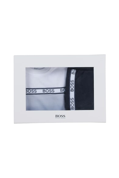 BOSS Hugo Boss, Set de tricou si pantaloni scurti cu logo Baieti