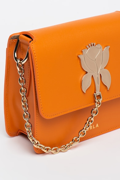 Furla Geanta crossbody de piele cu aplicatie metalica Tuberosa Femei