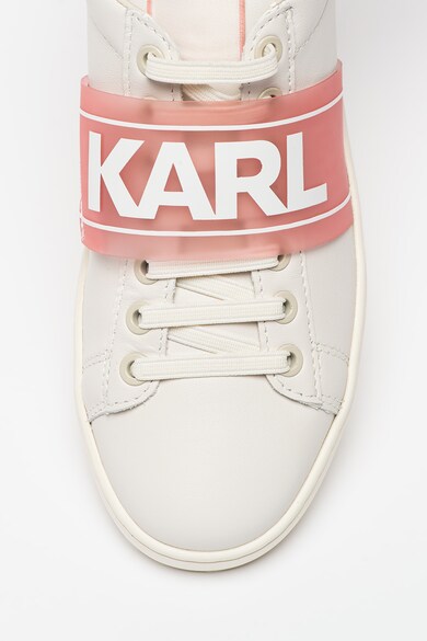 Karl Lagerfeld Pantofi sport de piele cu banda logo Femei