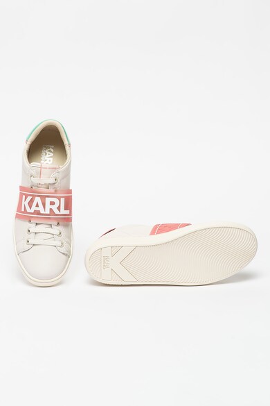 Karl Lagerfeld Pantofi sport de piele cu banda logo Femei