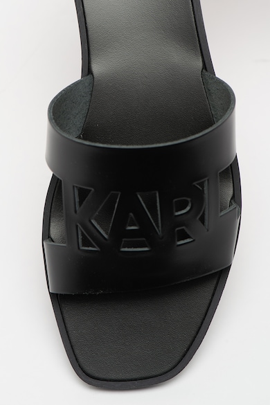 Karl Lagerfeld Skoot II bőrpapucs kivágott logóval női