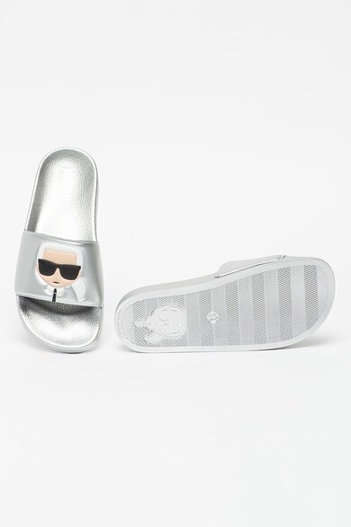 Karl Lagerfeld Papuci cu aspect metalizat Femei