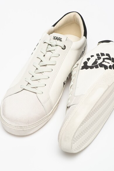 Karl Lagerfeld Pantofi sport de piele si material textil Skool Barbati