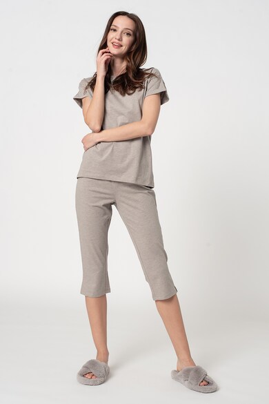 ESPRIT Bodywear Pijama capri din amestec de bumbac organic Arly Femei