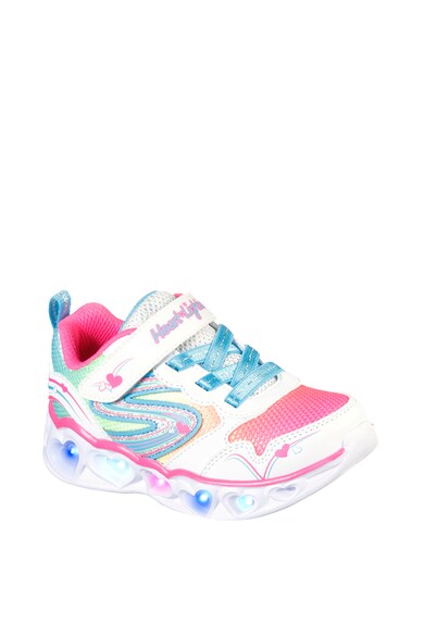 Skechers Pantofi sport cu velcro S Lights: Heart Lights - Love Spark Fete