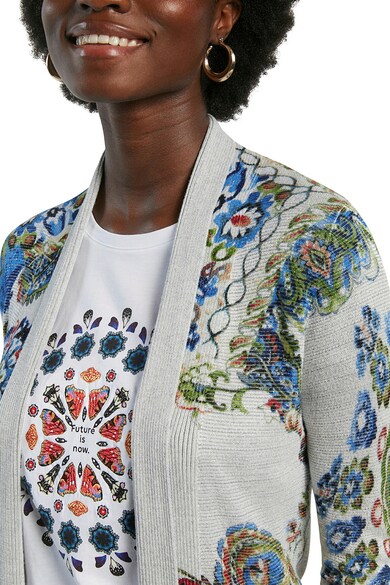 DESIGUAL Cardigan fara inchidere cu model paisley Femei