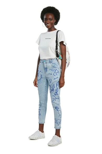 DESIGUAL Blugi skinny cu talie inalta Femei