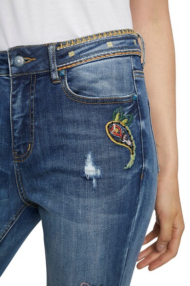 DESIGUAL Blugi slim fit cu detalii brodate Femei