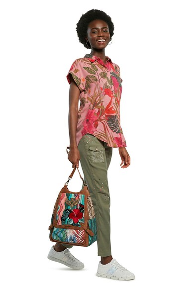 DESIGUAL Camasa din lyocell cu imprimeu tropical Femei