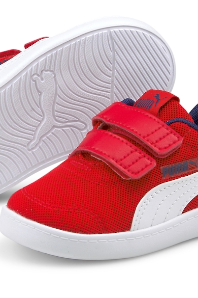 Puma Pantofi sport de plasa tricotata cu velcro Courtflex v2 Baieti