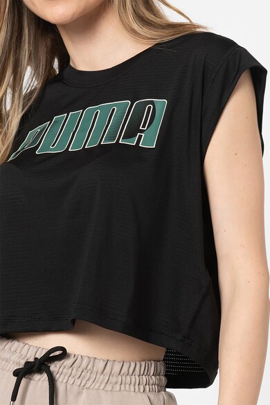 Puma Tricou crop cu tehnologie dryCELL si imprimeu logo pentru fitness Femei