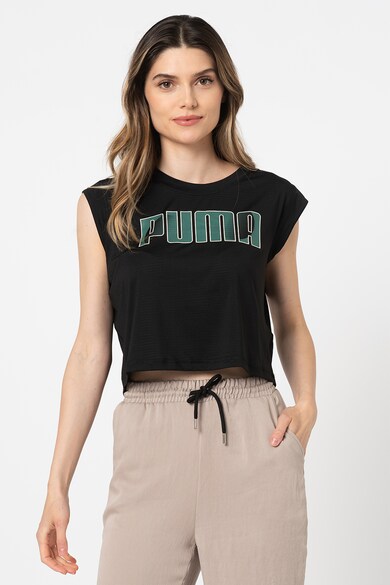 Puma Tricou crop cu tehnologie dryCELL si imprimeu logo pentru fitness Femei