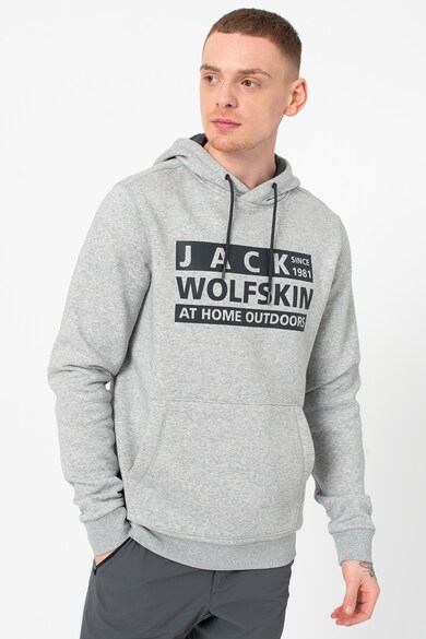 Jack Wolfskin Суитшърт Brand с органичен памук, качулка и лого Мъже