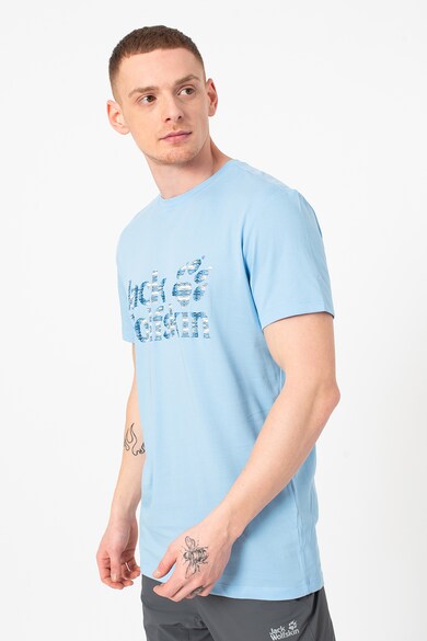 Jack Wolfskin Тениска с органичен памук Logo Ocean Мъже