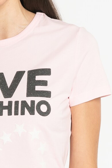 Love Moschino Tricou cu imprimeu grafic si logo Femei