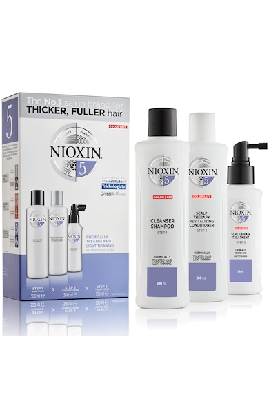 Nioxin Комплект против химически третирана или изрусена коса  System 5, 300 мл+300 мл+100 мл Жени