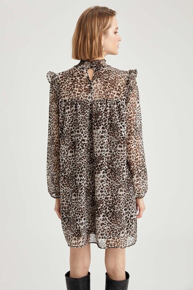 DeFacto Rochie mini lejera cu animal print Femei