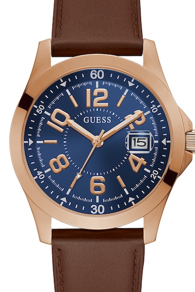 GUESS Ceas quartz cu o curea din piele Barbati