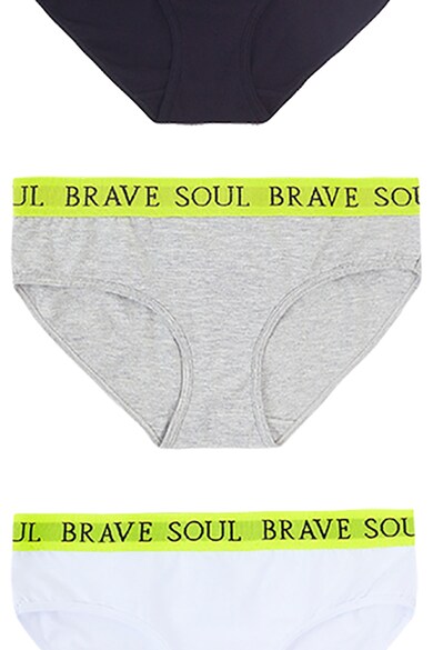 BRAVE SOUL Set de chiloti cu banda cu logo in talie Nerissa - 3 perechi Femei