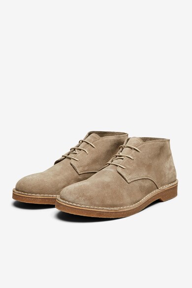 Selected Homme Ghete chukka de piele intoarsa Barbati