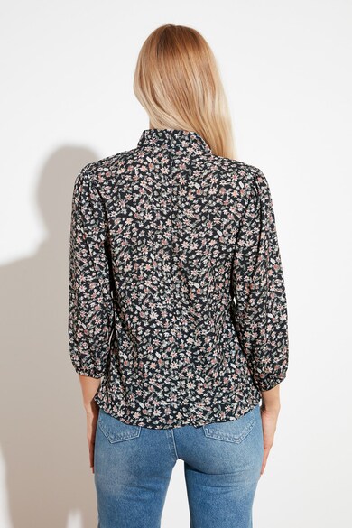 Trendyol Bluza cu imprimeu floral si maneci trei sferturi Femei