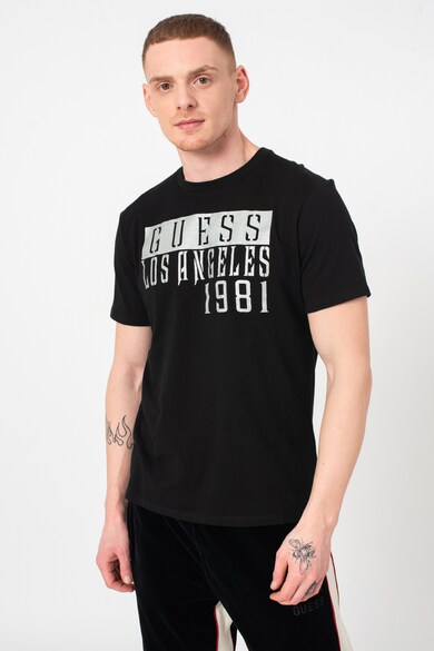 GUESS JEANS Tricou cu imprimeu reflectorizant Barbati