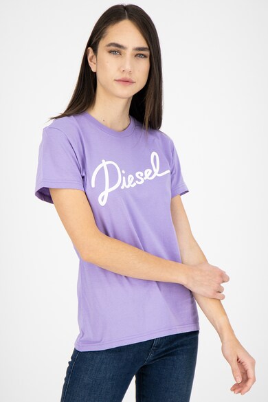 Diesel Tricou de jerseu cu imprimeu logo contrastant T-Sully Femei